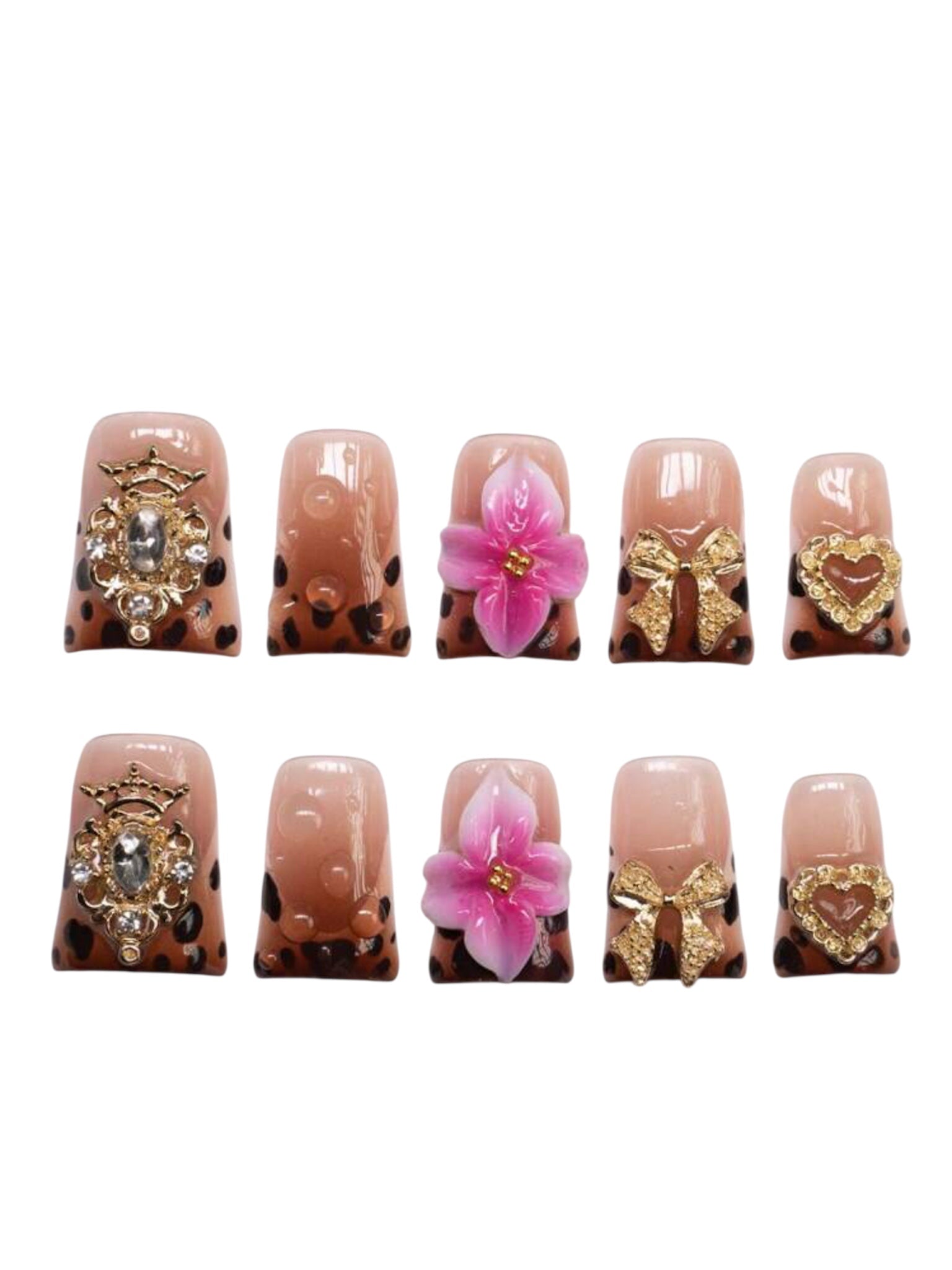 Leopard duck nails
