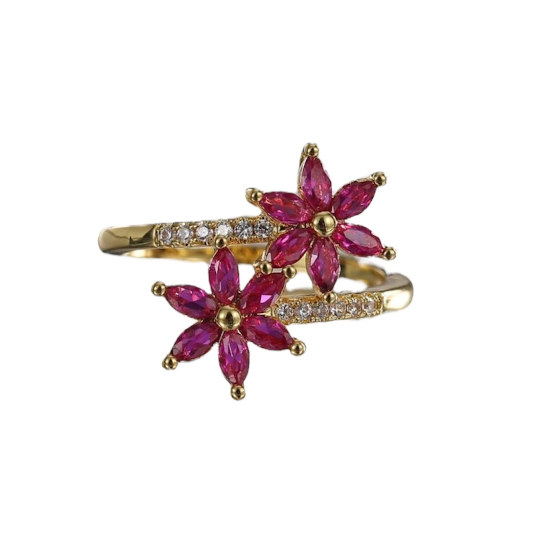 Double flower ring