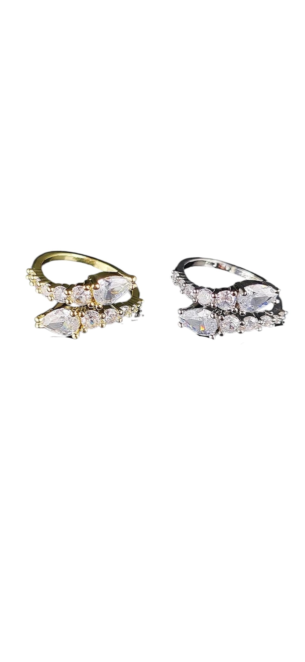 Double snake head ring