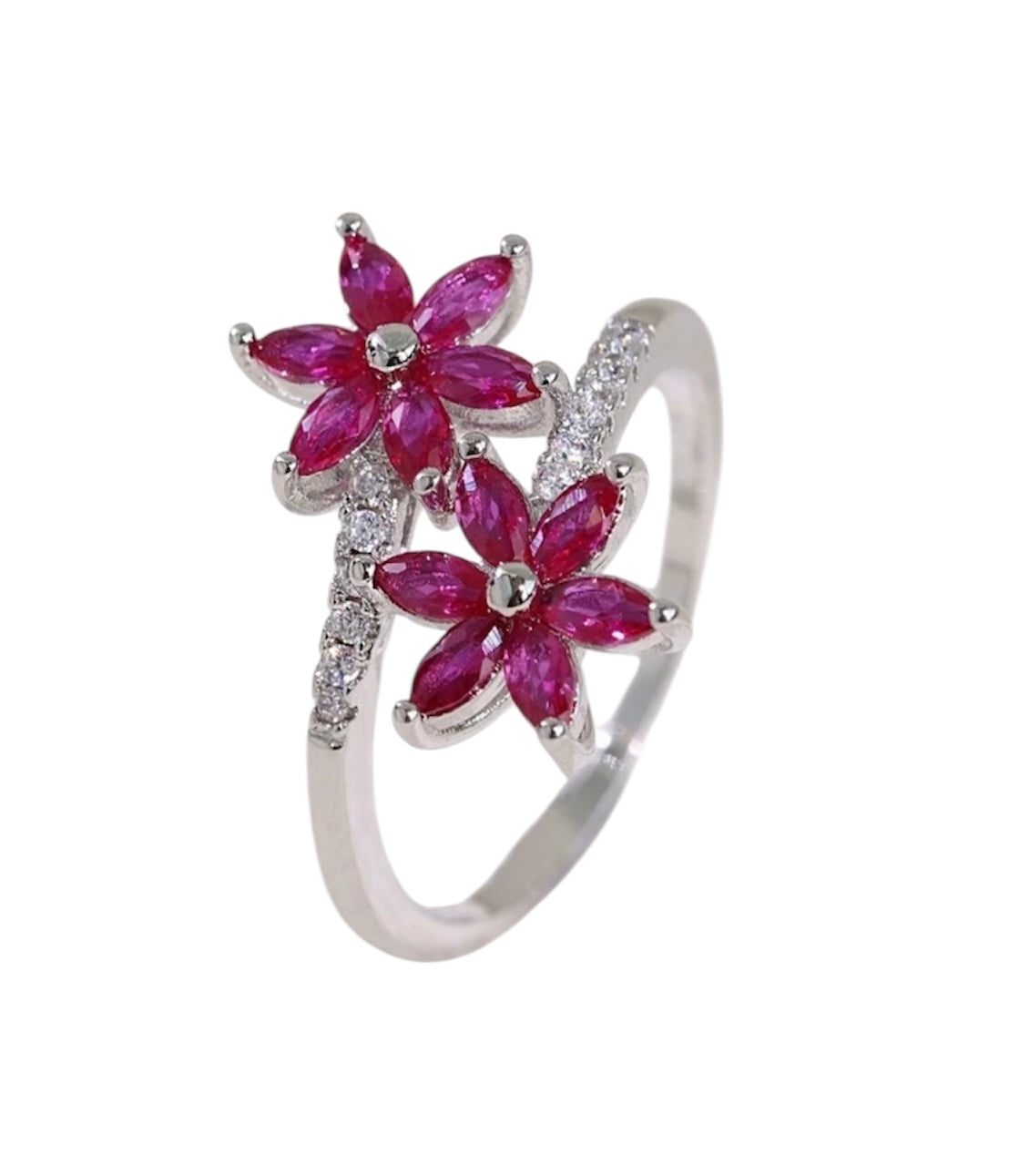 Double flower ring