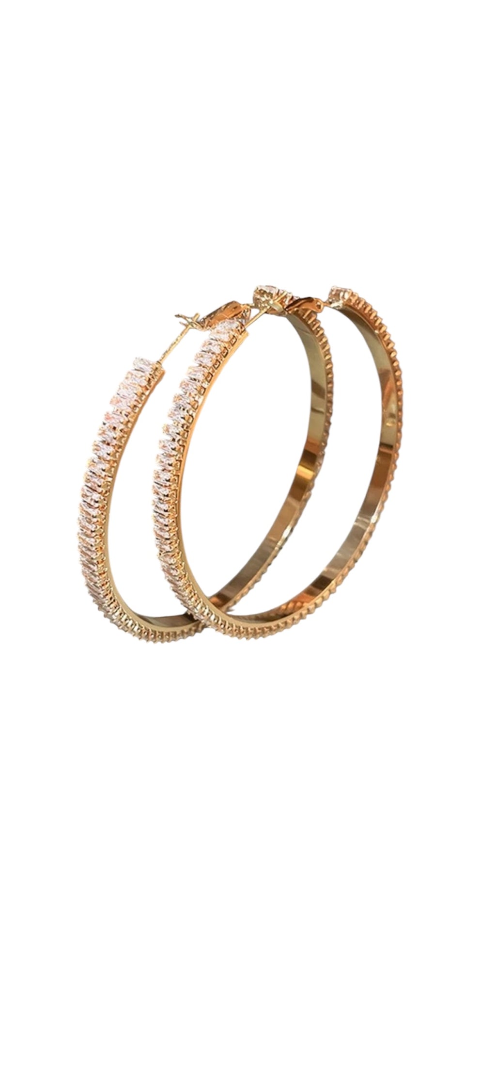 Crystal hoop earrings