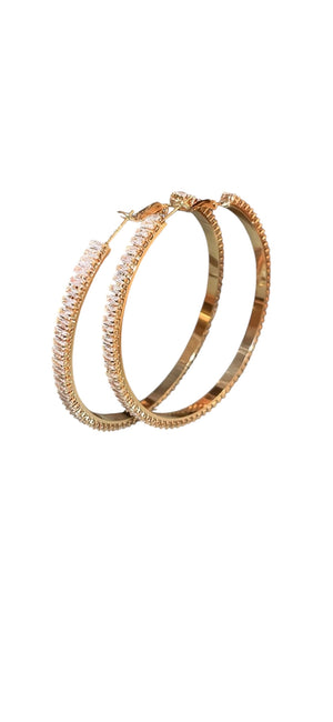 Crystal hoop earrings