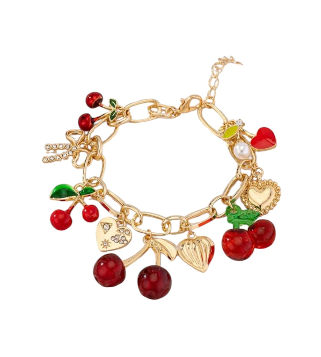 Cherry charm bracelet