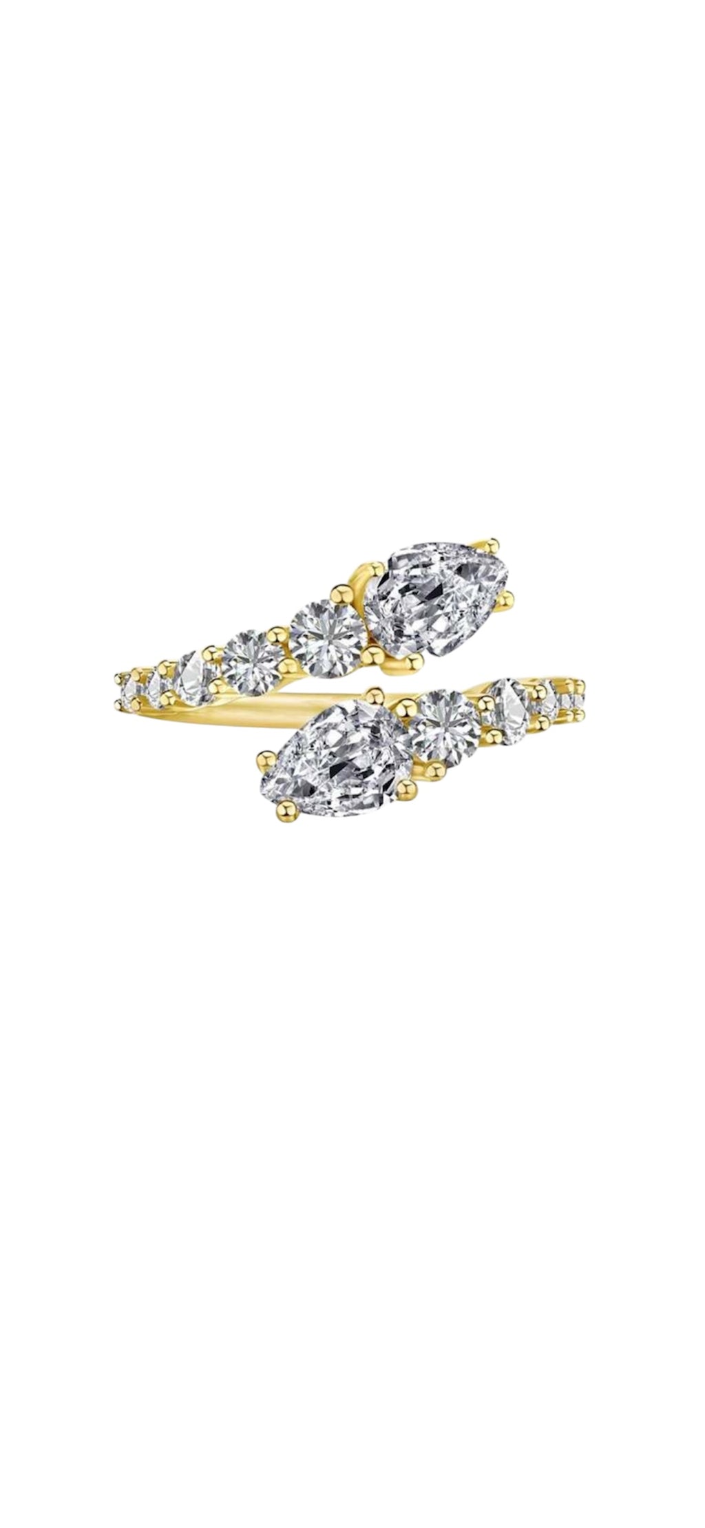 Double snake head ring