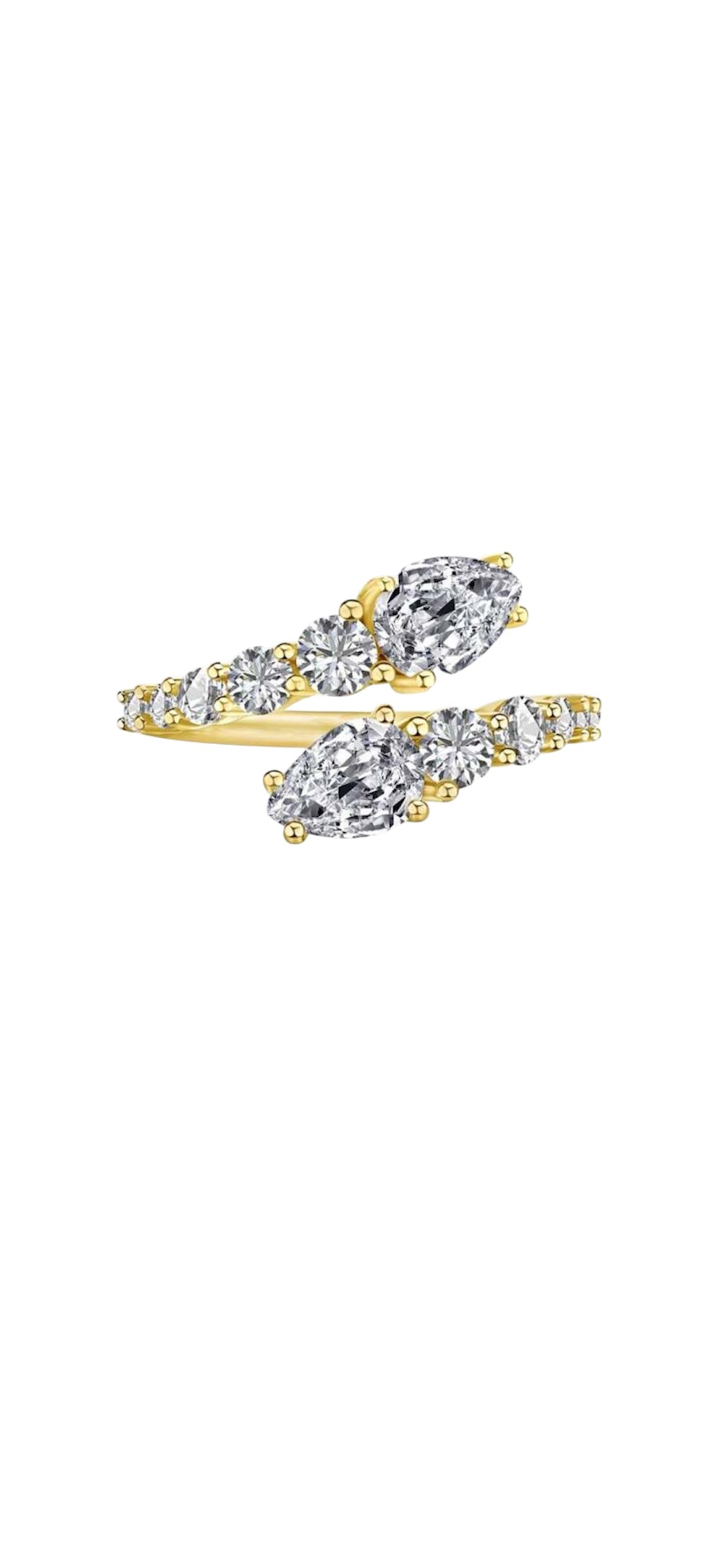 Double snake head ring