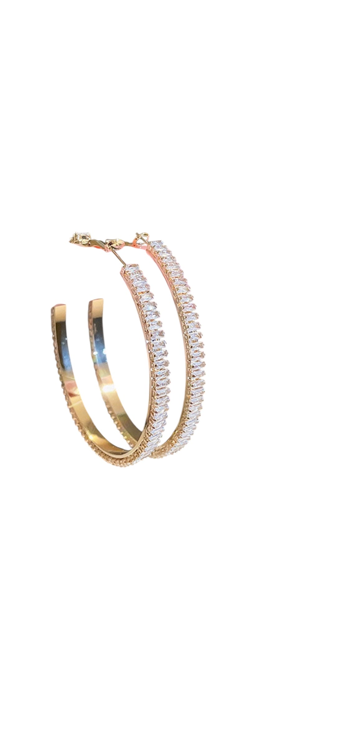 Crystal hoop earrings