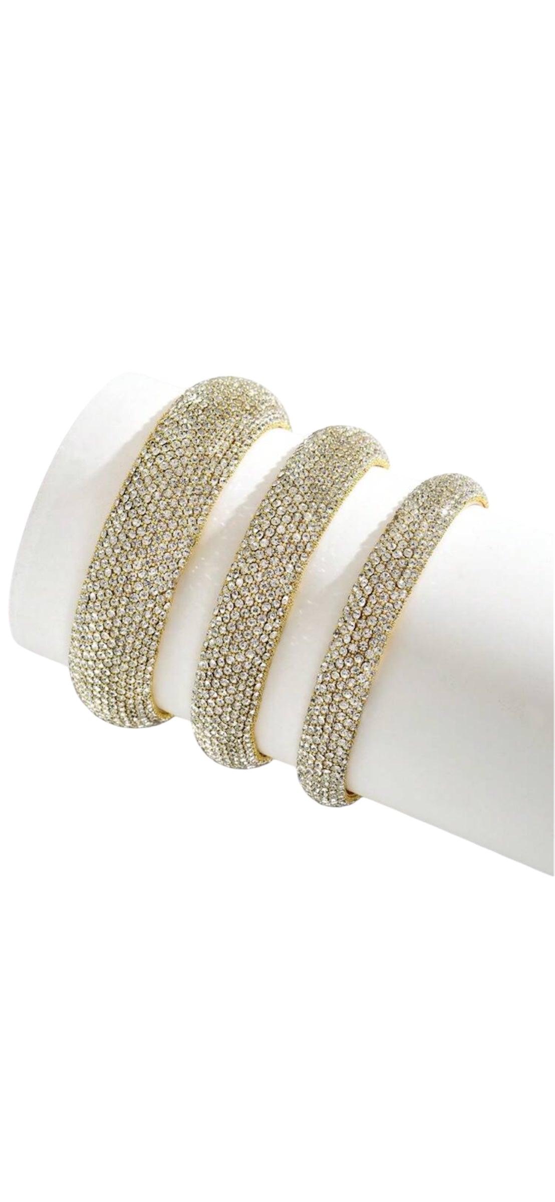 Rhinestone bangle set